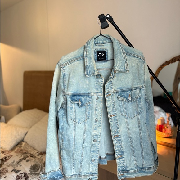 Zara Jackets & Blazers - Zara Faded Blue Denim Jacket